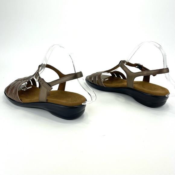 SAS Comfort Sandal Size 9 N Tripad Brown Leather Adjustable Strap Cushioned - Picture 13 of 14